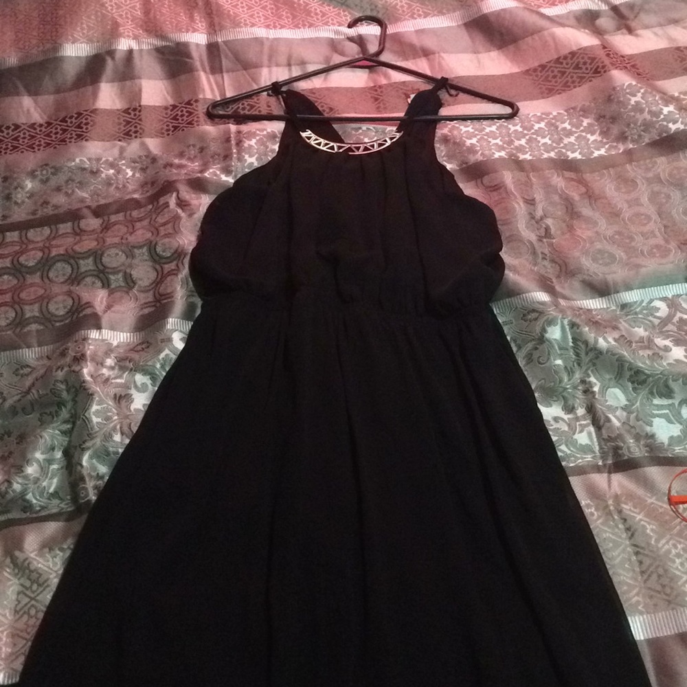 Long maxi dress with see through bottom.
